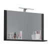 Wohnen Badezimmerspiegel mit Ablage in Anthrazit - Luzern