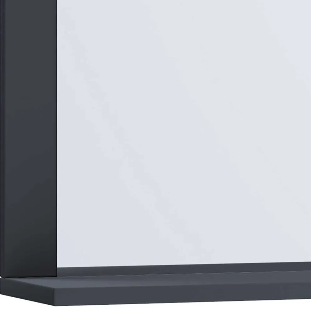 Wohnen Badezimmerspiegel mit Ablage in Anthrazit - Luzern