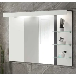 Wohnen Badspiegel*Badezimmerspiegel mit LED & 3 Ablageböden - Ingmesan