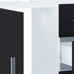 Wohnen Waschtisch|Waschbeckenunterschränke*Badkommode fürs Waschbecken in Schwarz Weiß - Musone