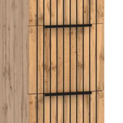 Wohnen Schwarze Möbel|Glasmöbel*Badmöbel Ausstattung in modernem Design - Crystoga (vierteilig)