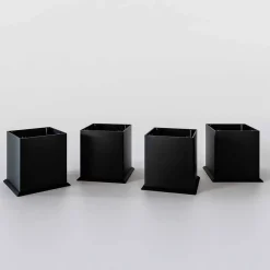 Wohnen Schwarze Möbel|Glasmöbel*Badmöbel Ausstattung in modernem Design - Crystoga (vierteilig)