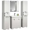Wohnen Weiße Möbel|Glasmöbel*Badmöbel Kombination klassisch - Akira (vierteilig)
