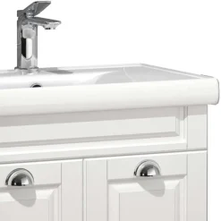 Wohnen Weiße Möbel|Glasmöbel*Badmöbel Kombination klassisch - Akira (vierteilig)