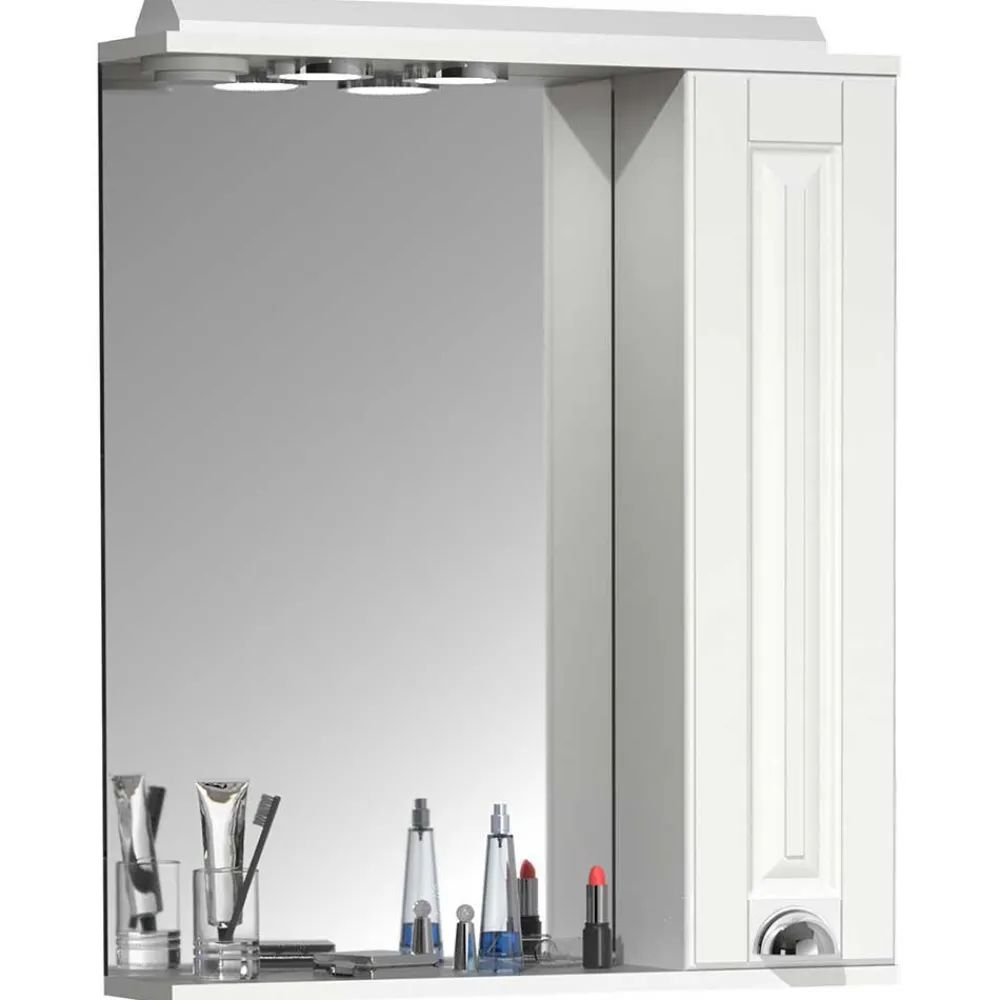 Wohnen Weiße Möbel|Glasmöbel*Badmöbel Kombination klassisch - Akira (vierteilig)