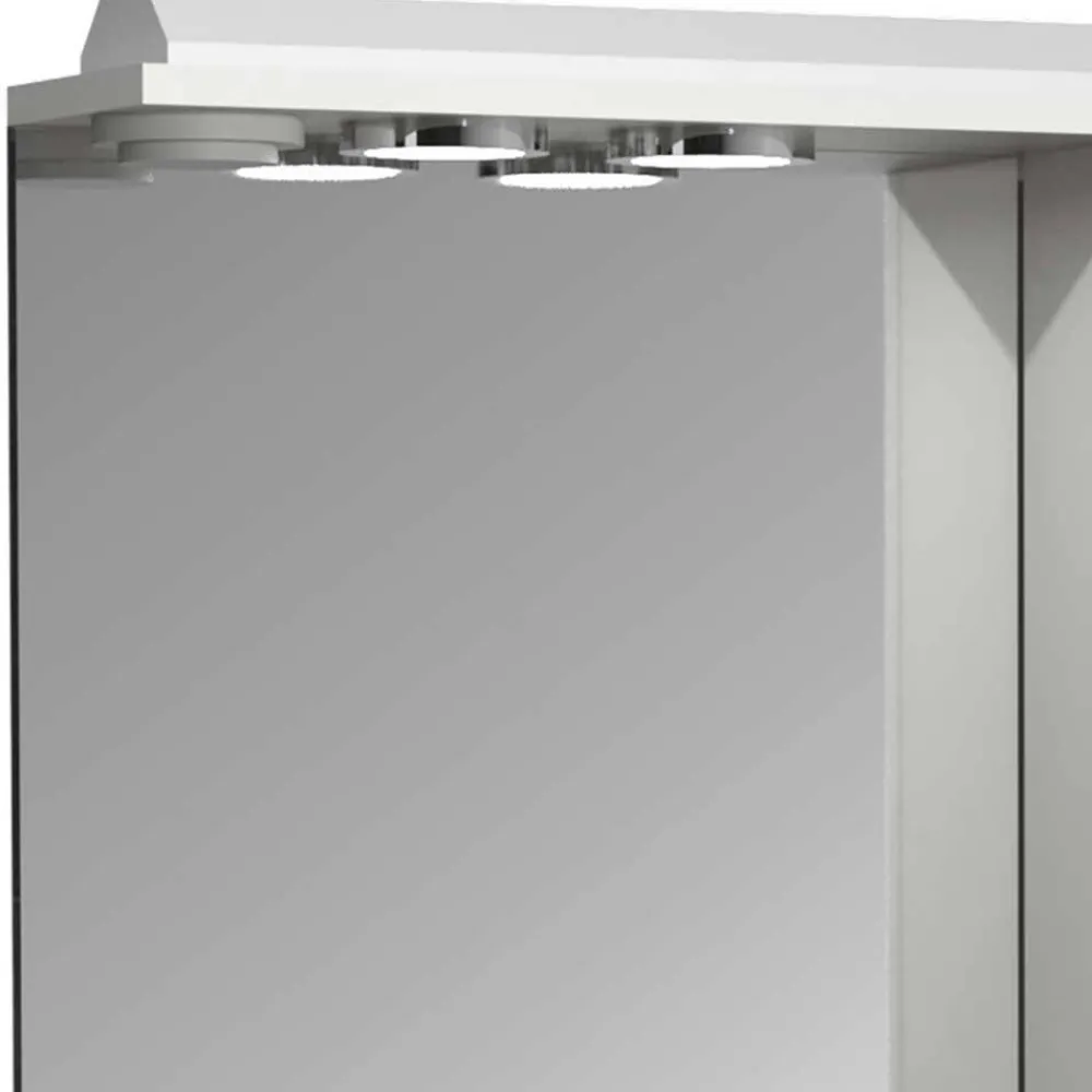 Wohnen Weiße Möbel|Glasmöbel*Badmöbel Kombination klassisch - Akira (vierteilig)