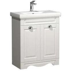 Wohnen Weiße Möbel|Glasmöbel*Badmöbel Kombination klassisch - Akira (vierteilig)