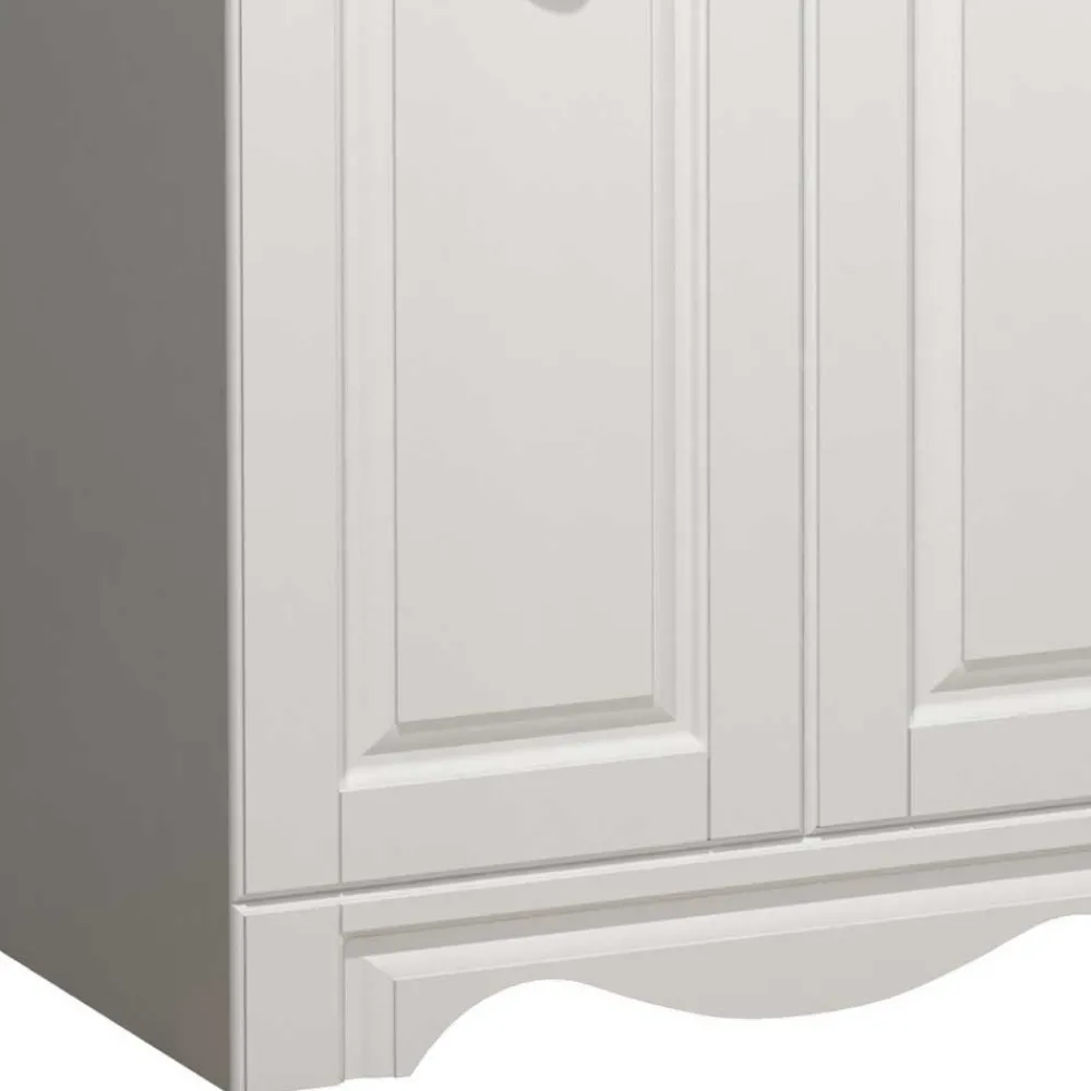 Wohnen Weiße Möbel|Glasmöbel*Badmöbel Kombination klassisch - Akira (vierteilig)