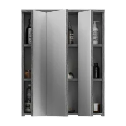 Wohnen Weiße Möbel|Glasmöbel*Badmöbel Kombination modern - Chapan (dreiteilig)