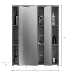 Wohnen Weiße Möbel|Glasmöbel*Badmöbel Kombination modern - Chapan (dreiteilig)