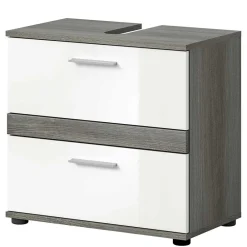 Wohnen Weiße Möbel|Glasmöbel*Badmöbel Kombination modern - Chapan (dreiteilig)