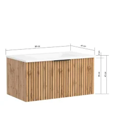 Wohnen Bad-Möbel Zusammenstellung modern - Crystoga (vierteilig)