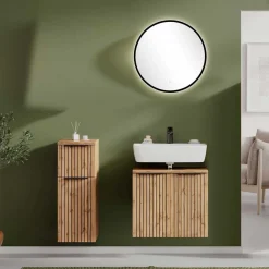 Wohnen Badmöbel-Kombination modern zweifarbig - Crystoga (dreiteilig)