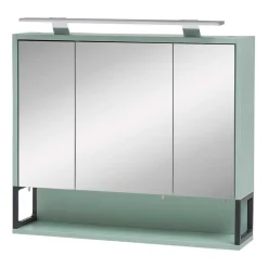 Wohnen Badschränke in Mint Grün & Anthrazit - Esdrus (dreiteilig)