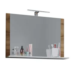 Wohnen Badspiegel in Wildeiche Honig & Weiß - Cabarete