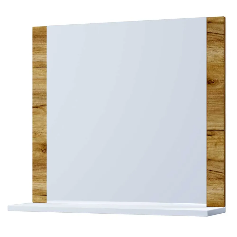 Wohnen Badspiegel in Wildeiche Honig & Weiß - Cabarete