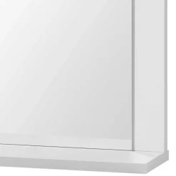 Wohnen Spiegel|Flurspiegel*Badspiegel mit Ablage in Weiß - Seriacus