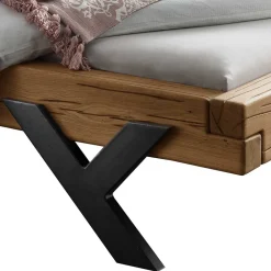 Wohnen Balkenbett aus Eichenholz ohne Kopfteil - Rovina