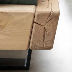 Wohnen Balkenbett aus Kiefer mit LED Beleuchtung - Enjta