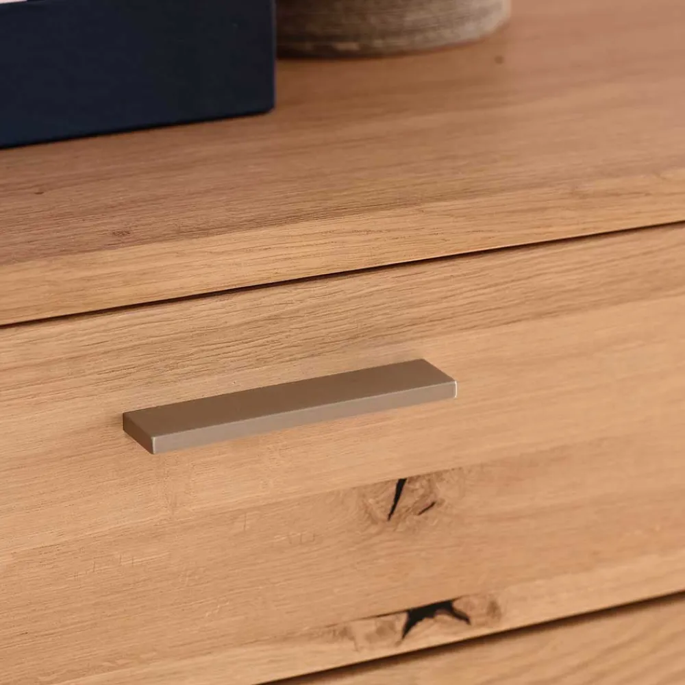 Wohnen Balkeneiche Kombikommode mit 4 Schubladen - Mabasa