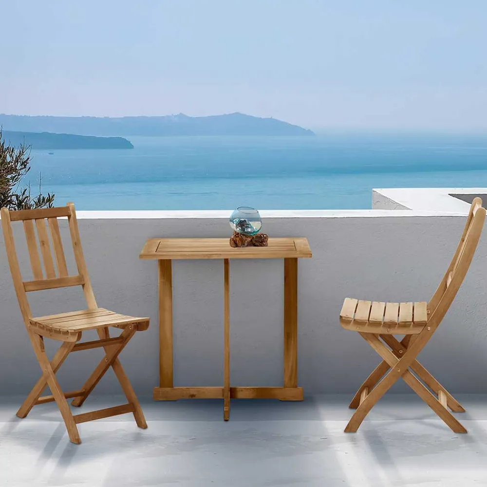 Wohnen Sitzgruppe|Terrassenmöbel*Balkon Klappmöbel für zwei Personen - Blacorona (dreiteilig)