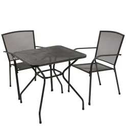 Wohnen Balkonmöbel Set in Anthrazit - Coritanta (dreiteilig)