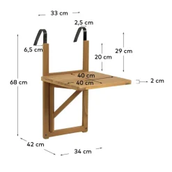 Wohnen Balkontisch zum Einhängen klappbar - Baptisto
