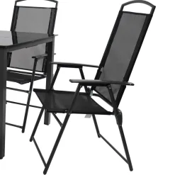 Wohnen Metall-Gartenmöbel|Sitzgruppe*Balkon-Tischgruppe für 4 Personen - Crimas (fünfteilig)