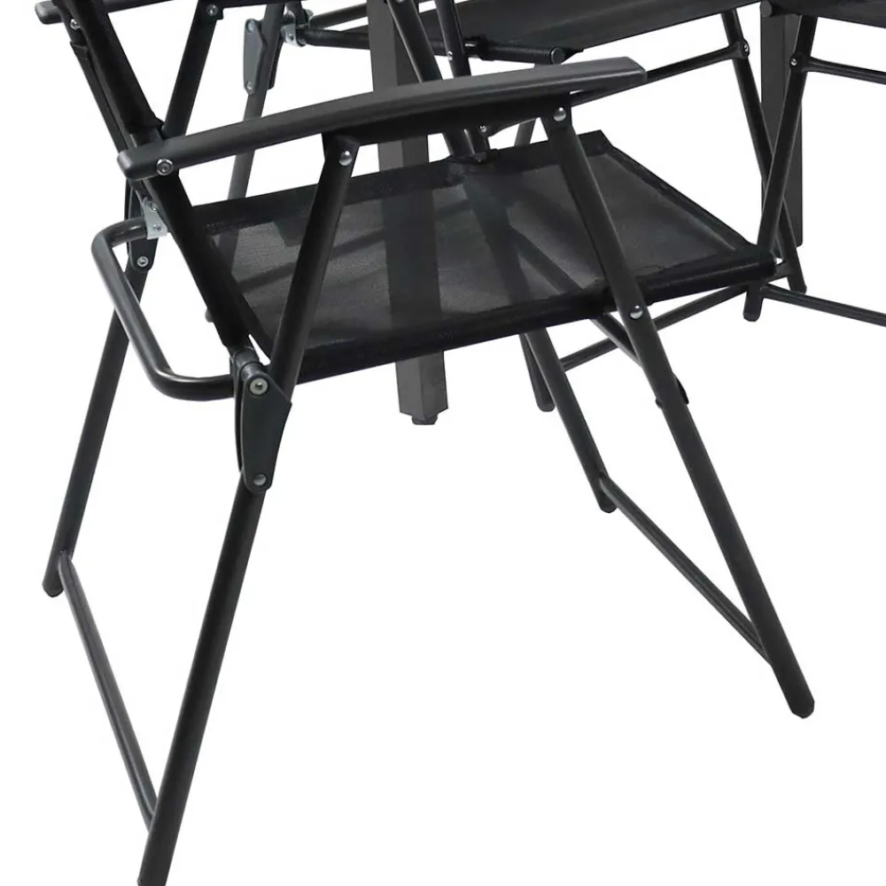 Wohnen Metall-Gartenmöbel|Sitzgruppe*Balkon-Tischgruppe für 4 Personen - Crimas (fünfteilig)