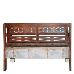 Wohnen Bank aus Altholz mit zwei Schubladen - Alisa