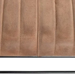 Wohnen Küchenbänke|Esszimmerbänke*Bank aus gedecktem Glattleder in Braun - Teamona