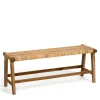 Wohnen Rattanmöbel|Küchenbänke*Bank aus Rattan Geflecht & Teak Holz - Thani