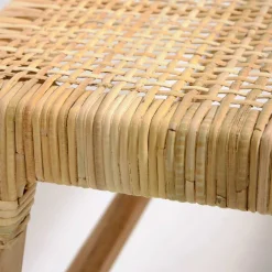 Wohnen Rattanmöbel|Küchenbänke*Bank aus Rattan Geflecht & Teak Holz - Thani