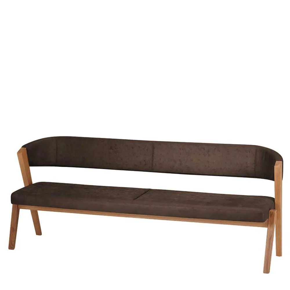 Wohnen Retro Möbel|Esszimmerbänke*Bank für den Esstisch in Braun & Natur - Ovenciana