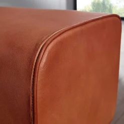 Wohnen Schuhschränke|Sitzbank*Bank in Turnbock Optik aus braunem Leder - Maestoso