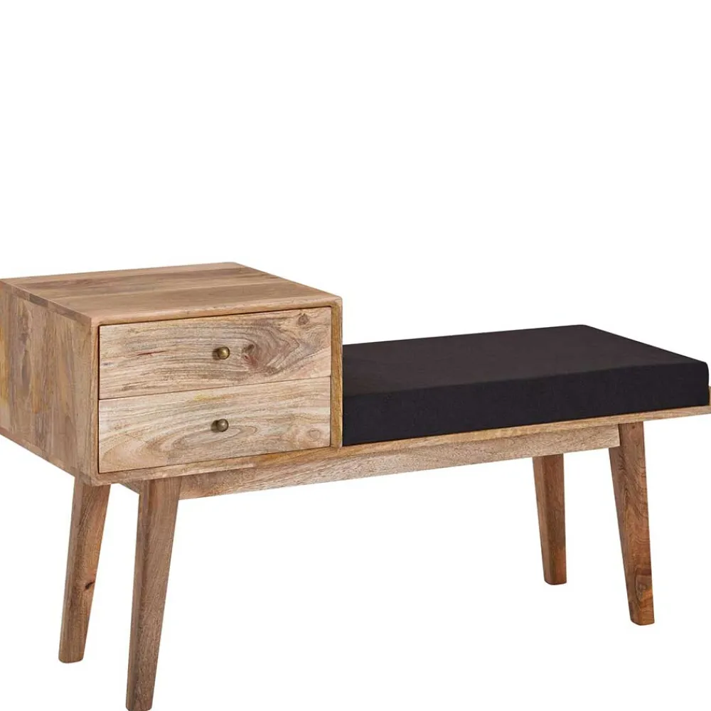 Wohnen Schuhschränke*Bank mit Schubladen aus Mangobaum Massivholz - Basserini