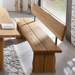 Wohnen Küchenbänke|Esszimmerbänke*Bank Sympatia mit Baumkante