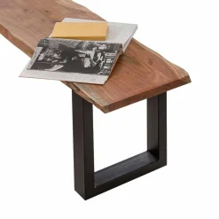 Wohnen Küchenbänke|Esszimmerbänke*Bank Viamare mit Baumkante Akazie massiv