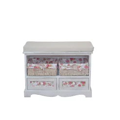 Wohnen Shabby Chic Möbel|Vintage Möbel*Bankkommode Bahama in Weiß