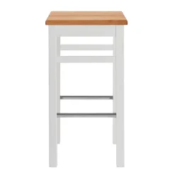 Wohnen Barhocker|Hocker*Bar Hocker in Weiß und Kiefer Lauge - Ribardo