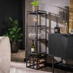 Wohnen Esszimmerregale|Regale*Bar Regal mit Licht im Industrial Design - Levanton