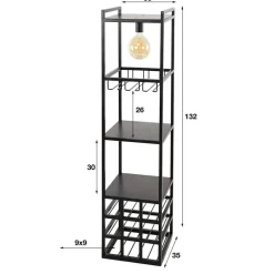 Wohnen Esszimmerregale|Regale*Bar Regal mit Licht im Industrial Design - Levanton