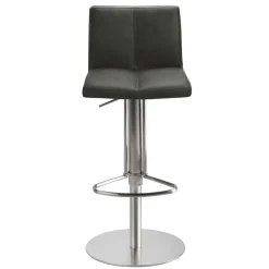 Wohnen Schwarze Möbel|Graue Möbel*Bar Stuhl in Schwarzgrau Kunstleder - Oxeda