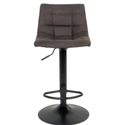 Wohnen Bar Thekenstühle in Dunkelgrau - Rico (2er Set)