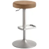 Wohnen Barhocker in Hellbraun & Chrom - Calypso