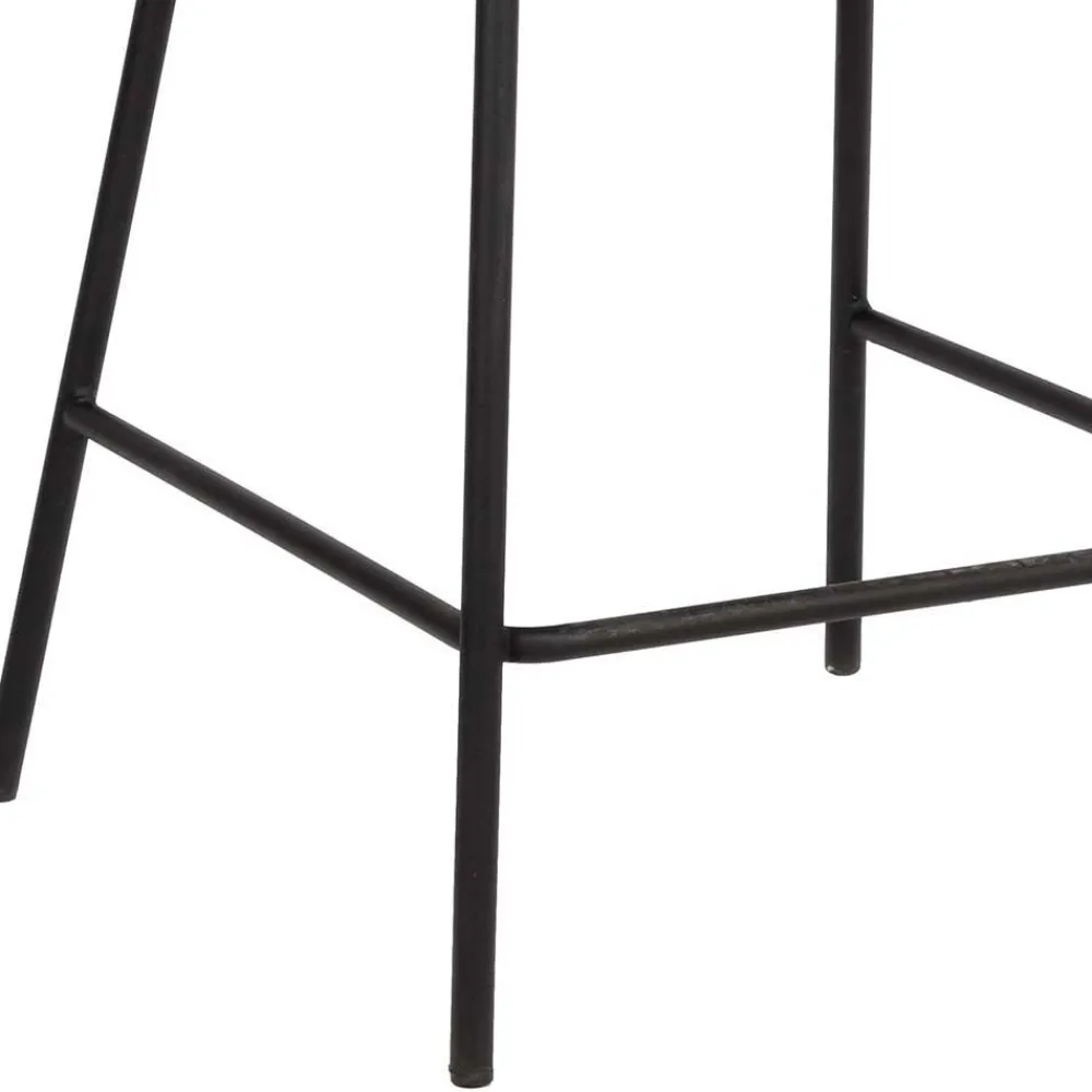 Wohnen Braune Möbel|Sessel & Hocker*Barhocker mit Armlehnen aus Cord Rost Braun - Benede (2er Set)