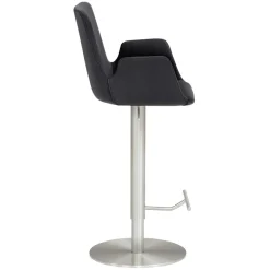 Wohnen Sessel & Hocker|Barhocker*Barhocker mit Lehne & Armlehnen in Anthrazit - Kanella