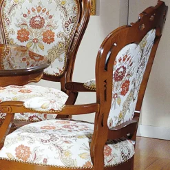 Wohnen Barock Esszimmersessel Magari mit Holz Nussbaumfarben