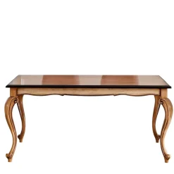 Wohnen Barock Esszimmertisch in Buche Braun - Vuluza