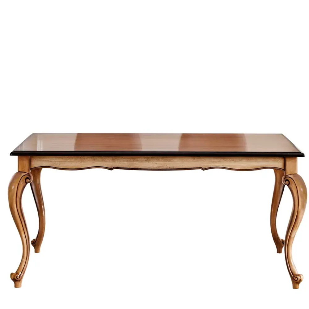 Wohnen Barock Esszimmertisch in Buche Braun - Vuluza